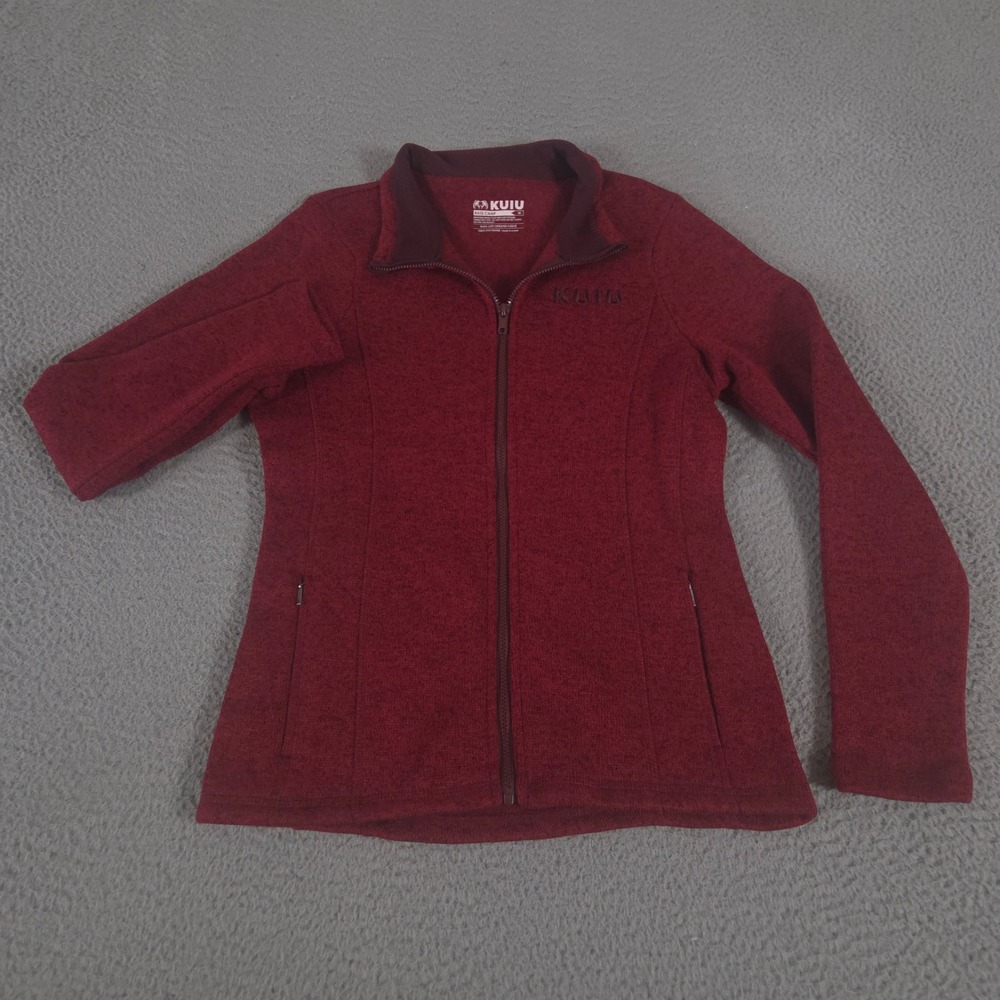 Kuiu Jacket Womens Medium Red Base Camp High Loft Sweater Fleece Full Zip Hiking